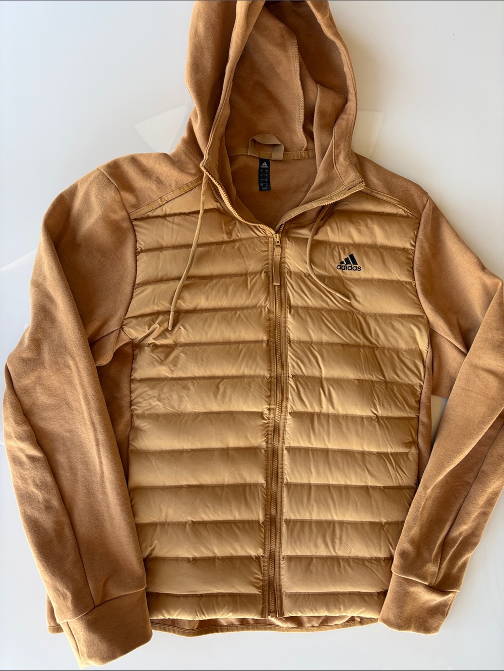 adidas Tan Puffer/Hoodie
